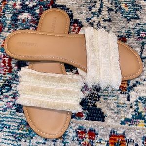 White Frill Sandles